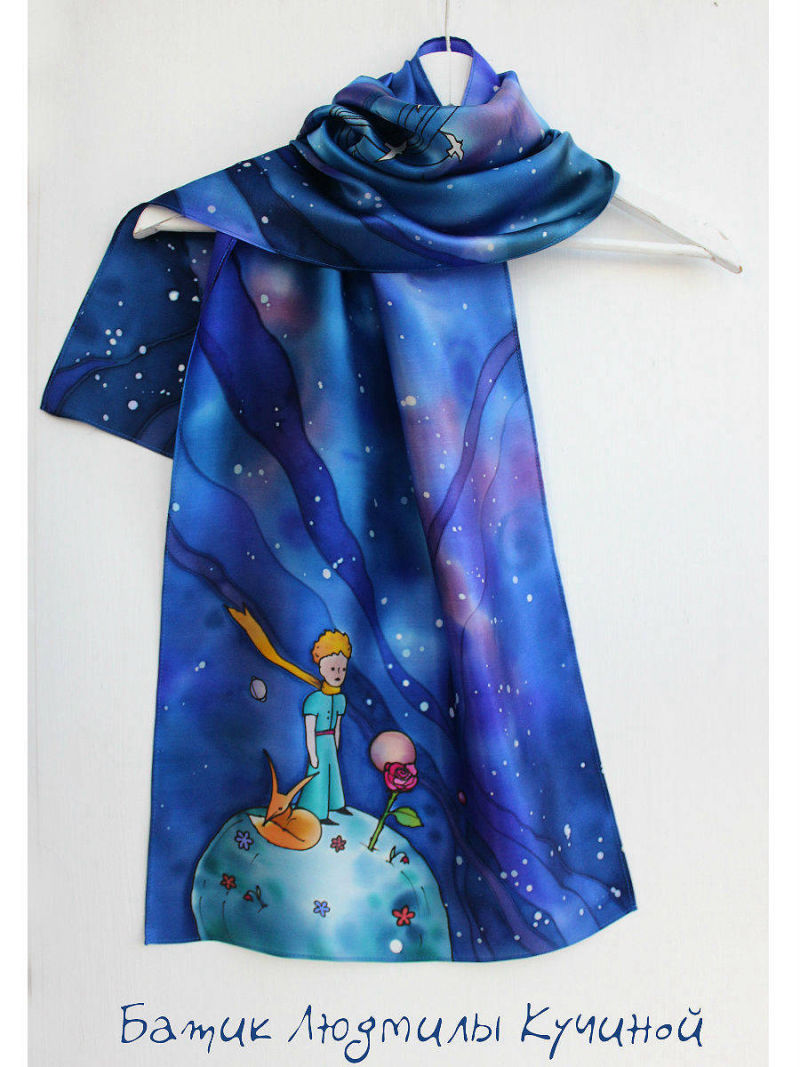 батик шарф Маленький Принц 