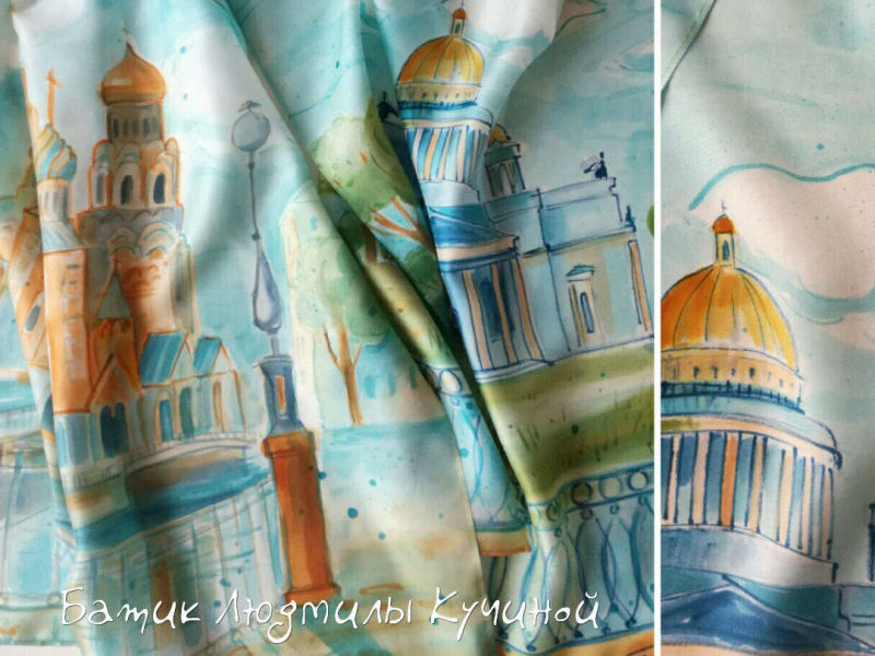 батик шарф Спас-на-Крови Питер