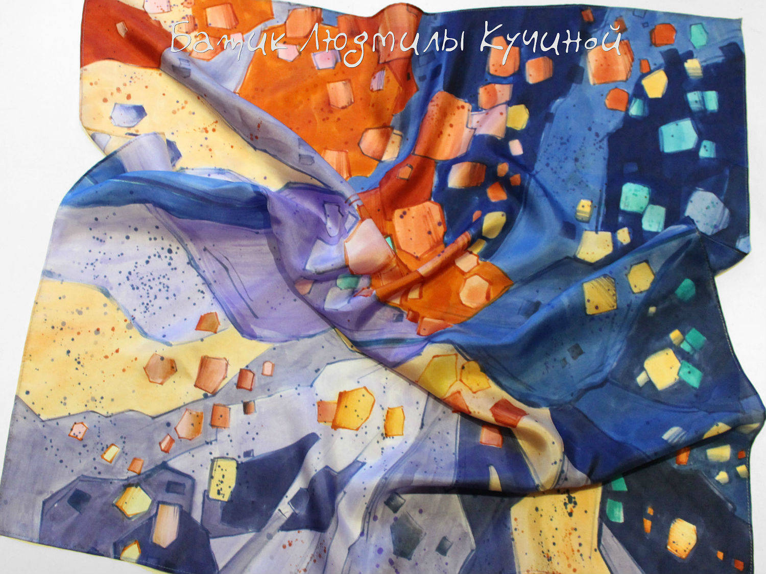 батик платок Абстрактный пейзаж