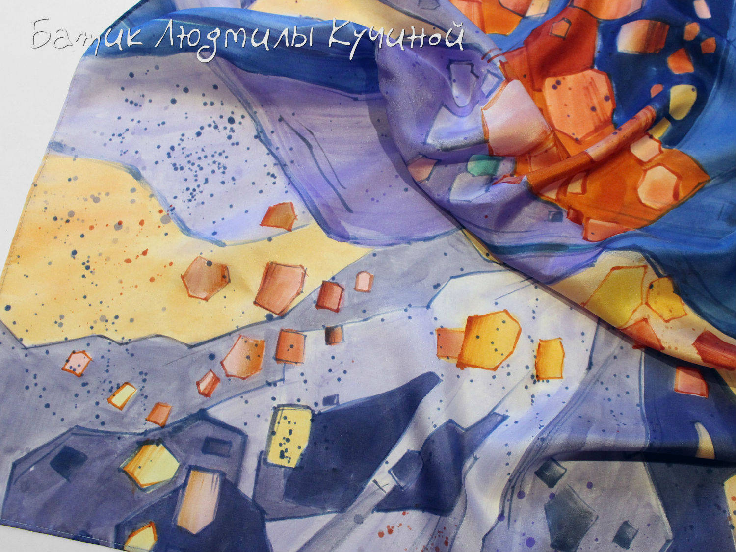 батик платок Абстрактный пейзаж